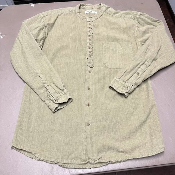 Civilian Other - Civilian Size S Green Vintage Irish Style Long Sleeve Shirt